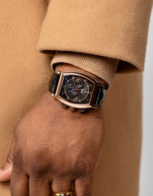 Load image into Gallery viewer, Rosegold/Black Ambassador (RESTOCK PRE-ORDER) by ASOROCK WATCHES
