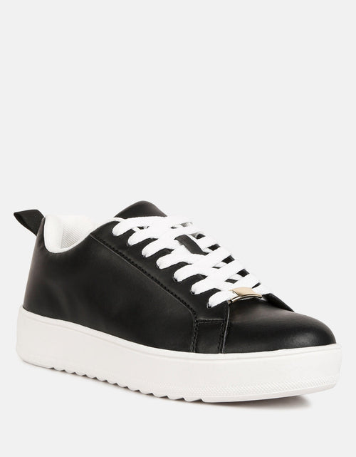 Load image into Gallery viewer, Rouxy Faux Leather Sneakers by London Rag
