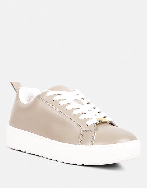 Load image into Gallery viewer, Rouxy Faux Leather Sneakers by London Rag
