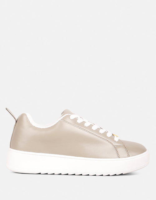 Load image into Gallery viewer, Rouxy Faux Leather Sneakers by London Rag
