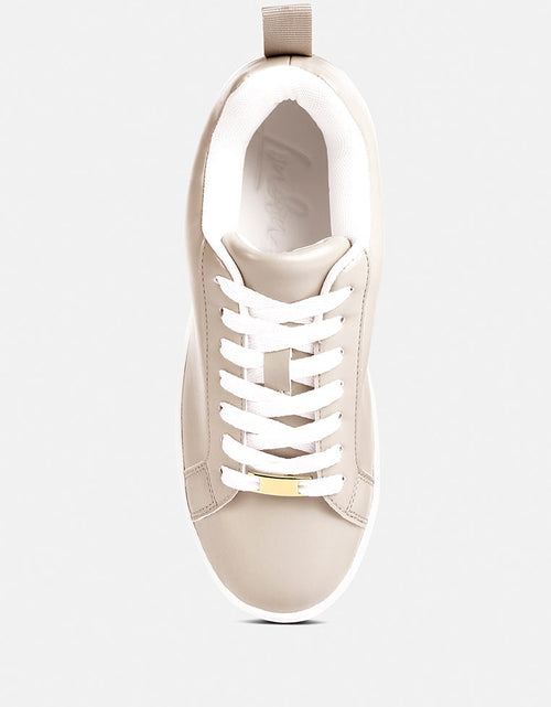 Load image into Gallery viewer, Rouxy Faux Leather Sneakers by London Rag
