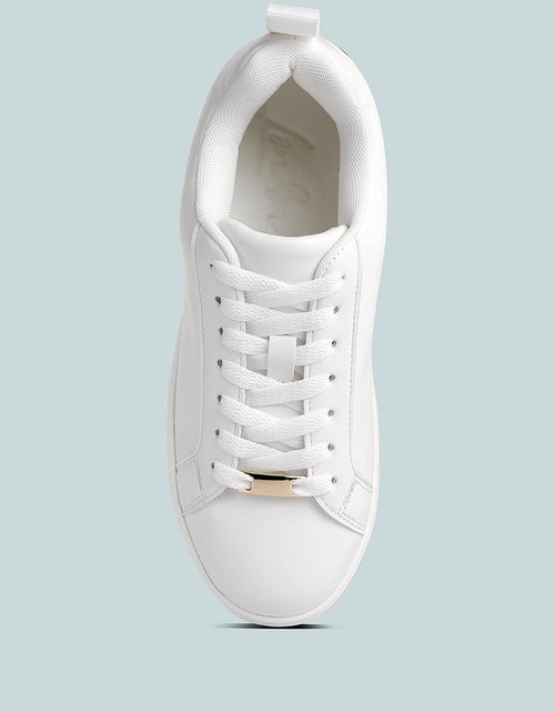 Load image into Gallery viewer, Rouxy Faux Leather Sneakers by London Rag
