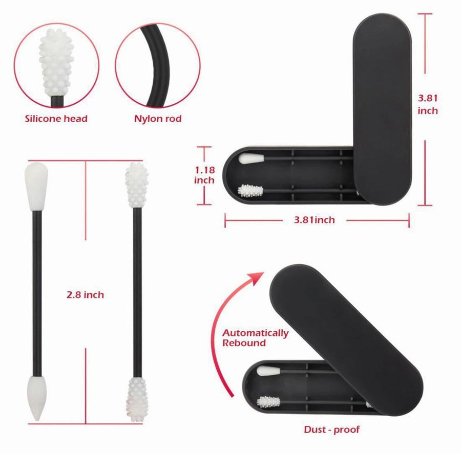 Reusable Silicone Cotton Swab -2 Pack by Choixe