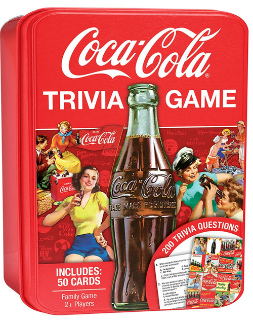 Load image into Gallery viewer, Coca-Cola Trivia Game with Collectible Tin by MasterPieces Puzzle Company INC
