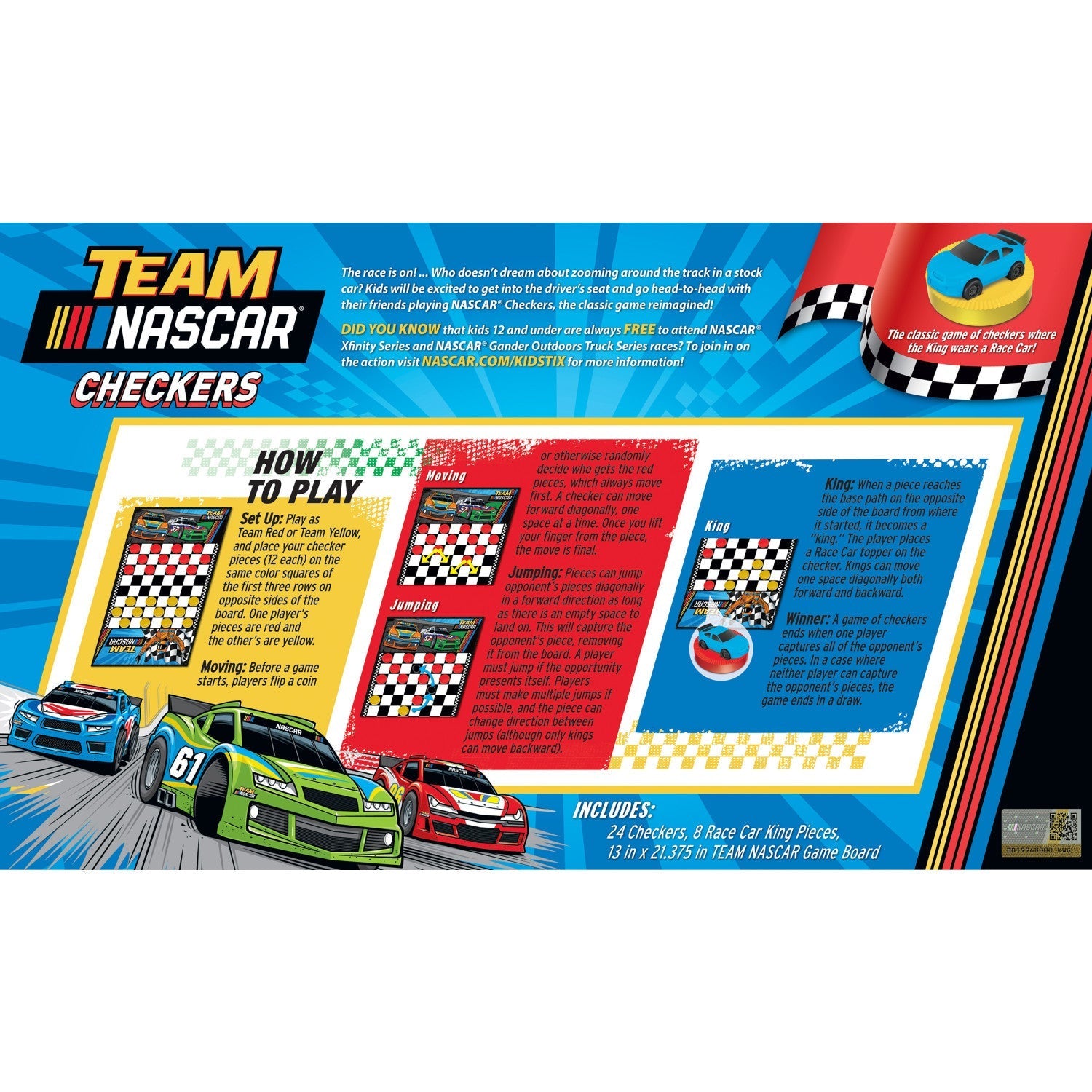 NASCAR Checkers Board Game by MasterPieces Puzzle Company INC