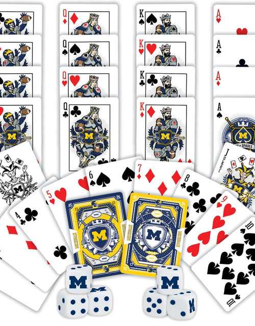 Load image into Gallery viewer, Michigan Wolverines - 2-Pack Playing Cards &amp; Dice Set by MasterPieces Puzzle Company INC
