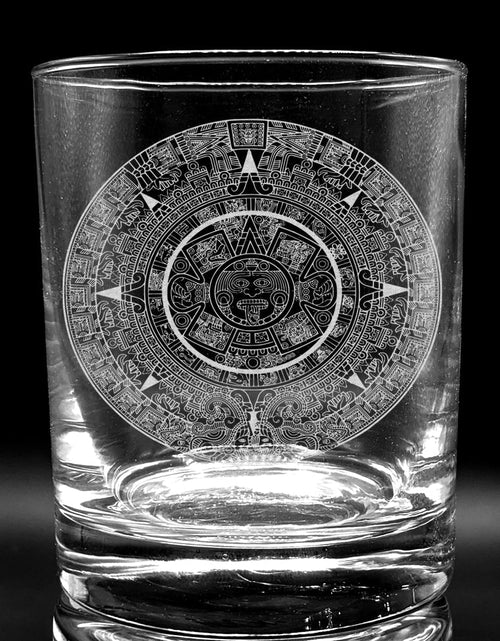 Load image into Gallery viewer, MESOAMERICAN Whiskey Glasses by LumEngrave
