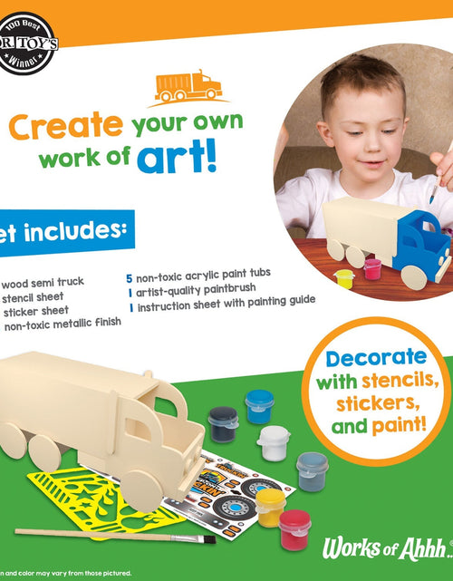 Load image into Gallery viewer, Semi Truck Wood Paint Set by MasterPieces Puzzle Company INC
