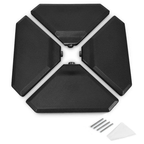 Load image into Gallery viewer, 4 Pieces 195 lbs Patio Cantilever Offset Umbrella Base Weight Sand
