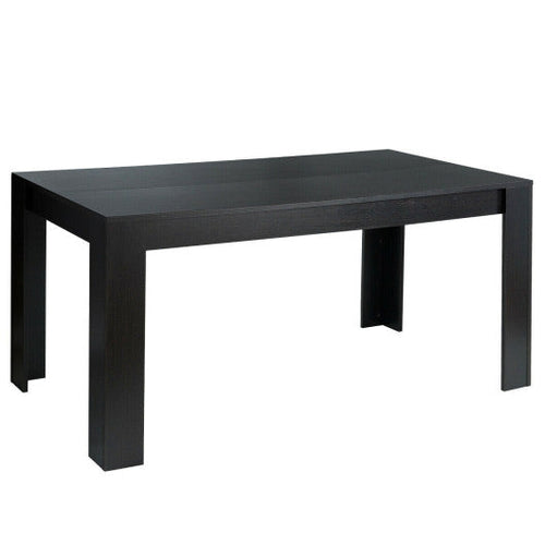 Load image into Gallery viewer, 63 Inch Rectangular Modern Dining Kitchen Table for 6 People-Black
