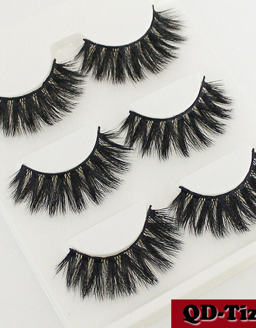 Load image into Gallery viewer, 3 Pairs Natural Fashion Handmade Real Mink 3D False Eyelashes Thick Long Lashes by Js House
