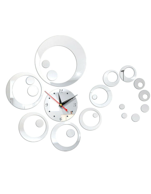 Load image into Gallery viewer, 3D DIY  Home Modern Large Wall Clock Sticker Home Room Decor Art Decor  22- Silver _mkpt44 by Js House
