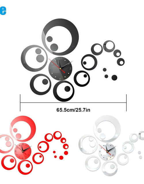 Load image into Gallery viewer, 3D DIY  Home Modern Large Wall Clock Sticker Home Room Decor Art Decor22 - Red _mkpt44 by Js House
