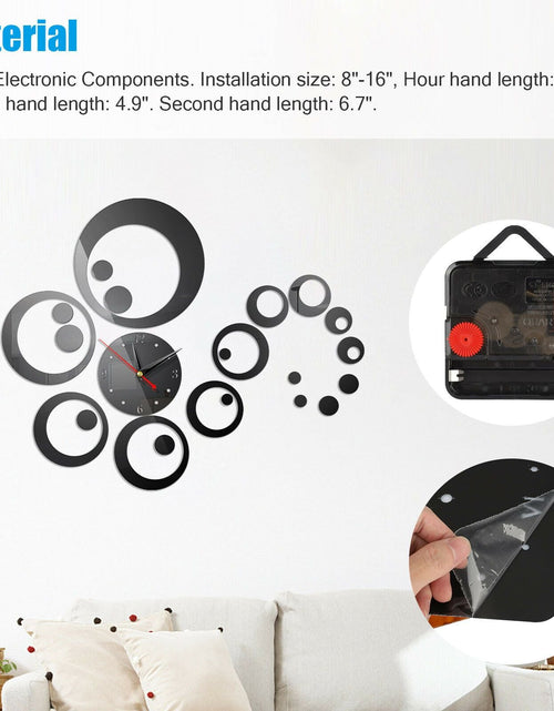 Load image into Gallery viewer, 3D DIY  Home Modern Large Wall Clock Sticker Home Room Decor Art Decor  22- Silver _mkpt44 by Js House
