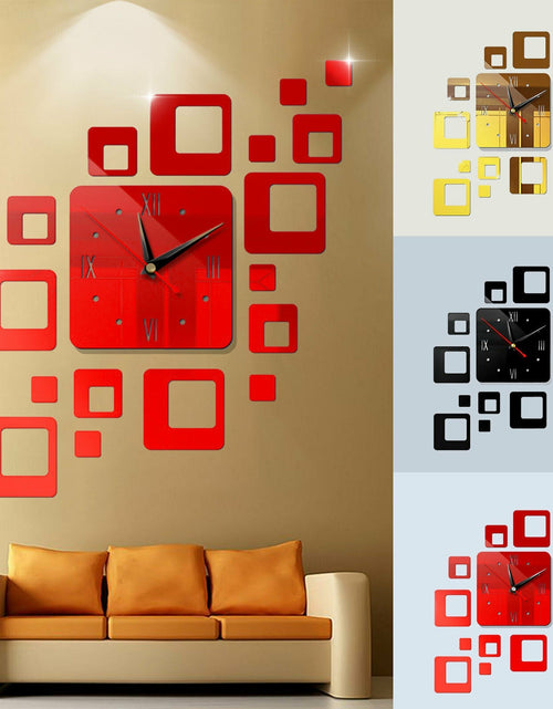 Load image into Gallery viewer, Modern DIY 3D Large Wall Clock Mirror Surface Sticker Art Design Home Decor Room _mkpt44 by Js House
