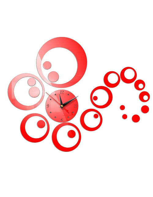 Load image into Gallery viewer, 3D DIY  Home Modern Large Wall Clock Sticker Home Room Decor Art Decor22 - Red _mkpt44 by Js House
