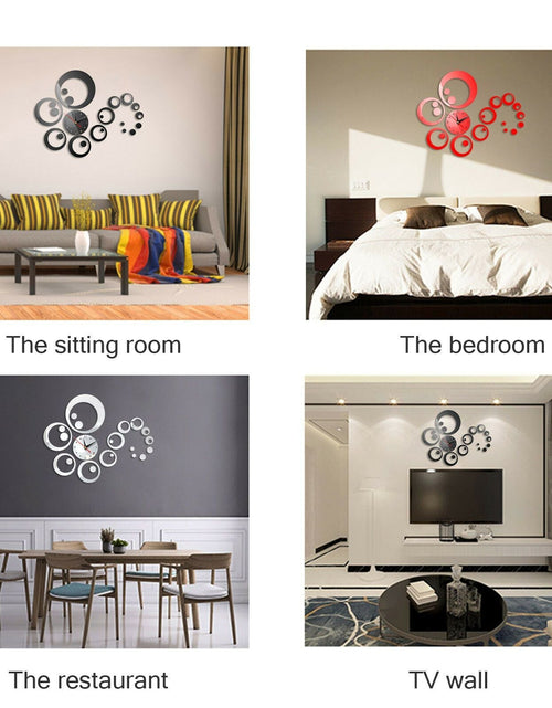 Load image into Gallery viewer, 3D DIY  Home Modern Large Wall Clock Sticker Home Room Decor Art Decor22 - Red _mkpt44 by Js House
