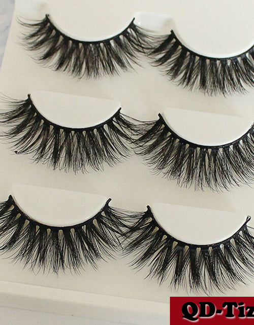 Load image into Gallery viewer, 3 Pairs Natural Fashion Handmade Real Mink 3D False Eyelashes Thick Long Lashes by Js House
