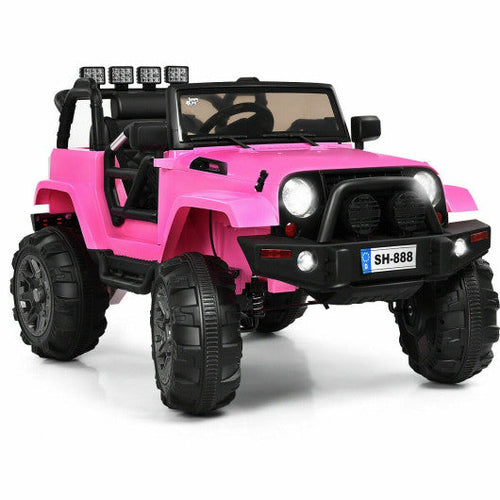 Load image into Gallery viewer, 12V Kids Remote Control Riding Truck Car with LED Lights-Pink
