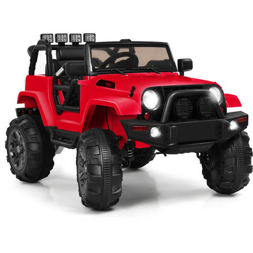 Load image into Gallery viewer, 12V Kids Remote Control Riding Truck Car with LED Lights-Red
