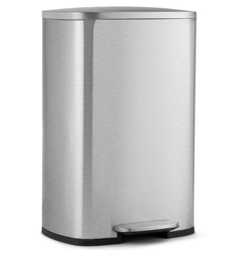 13.2 Gallon Stainless Steel Trash Garbage Can with Bucket