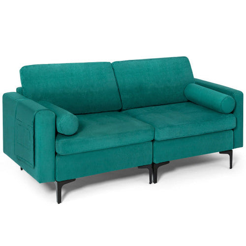 Load image into Gallery viewer, Modular 1/2/3/4-Seat L-Shaped Sectional Sofa Couch with Socket USB Port-2-Seat
