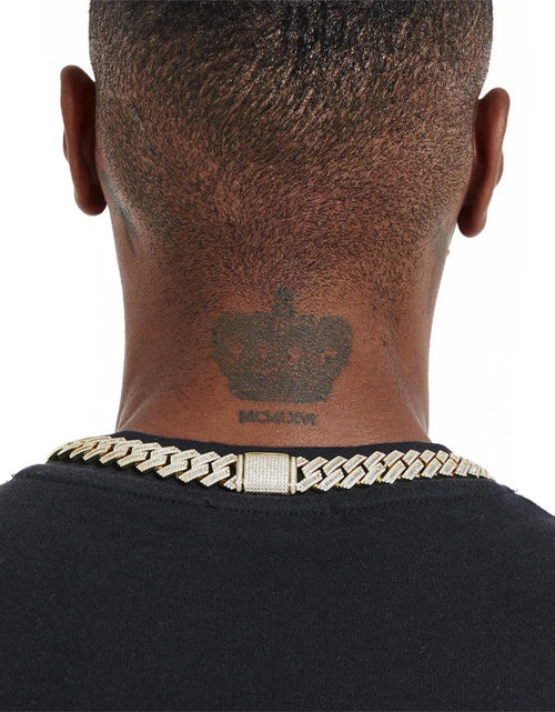 Load image into Gallery viewer, S925 Baguette Moissanite Diamond Cuban Link Chain in 14K Gold - 16mm by Bling Proud | Urban Jewelry Online Store
