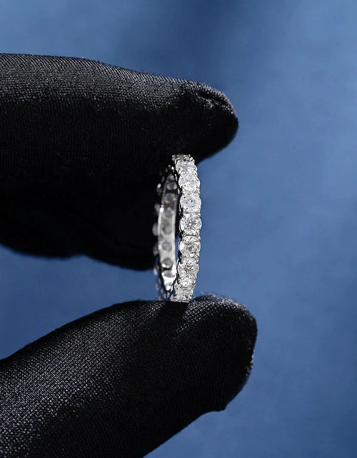 Load image into Gallery viewer, S925 Moissanite Diamond Eternity Ring - 5mm by Bling Proud | Urban Jewelry Online Store
