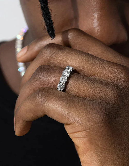 Load image into Gallery viewer, S925 Moissanite Diamond Eternity Ring - 5mm by Bling Proud | Urban Jewelry Online Store
