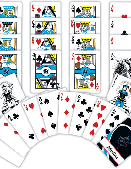 Load image into Gallery viewer, Miami Marlins Playing Cards - 54 Card Deck by MasterPieces Puzzle Company INC
