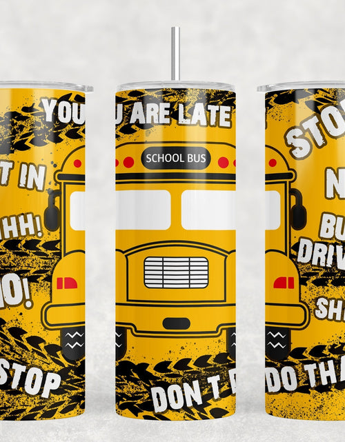 Load image into Gallery viewer, School Bus Driver - 20 oz Steel Skinny Tumbler - Optional Blue Tooth Speaker - Speaker Color will Vary by Rowdy Ridge Co
