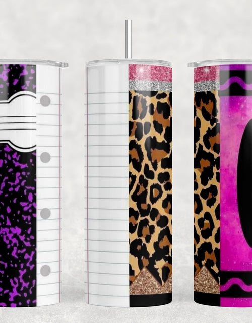 Load image into Gallery viewer, School Supplies - 20 oz Steel Skinny Tumbler - Optional Blue Tooth Speaker - Speaker Color will Vary by Rowdy Ridge Co
