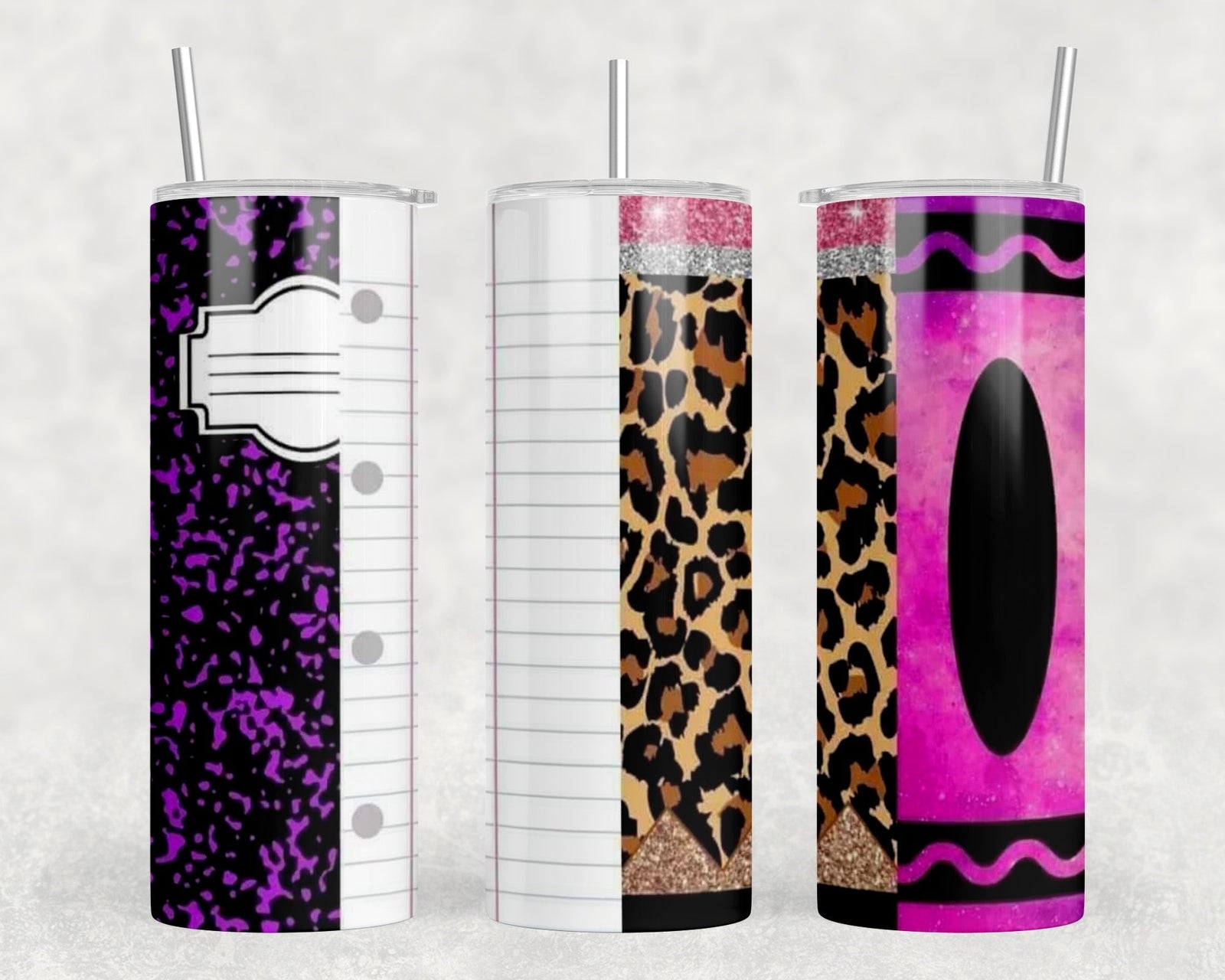 School Supplies - 20 oz Steel Skinny Tumbler - Optional Blue Tooth Speaker - Speaker Color will Vary by Rowdy Ridge Co