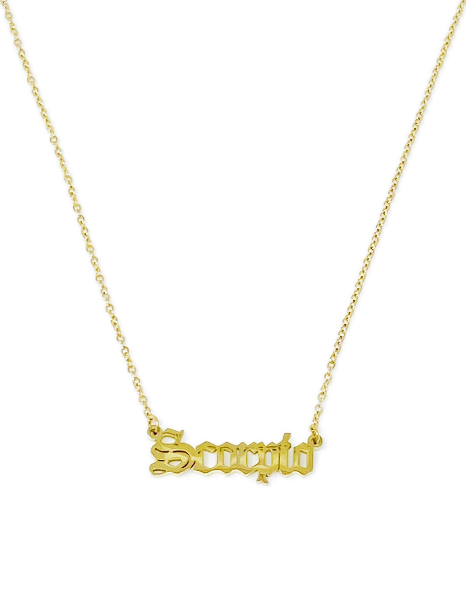 Old English Zodiac Necklace by Ellisonyoung.com