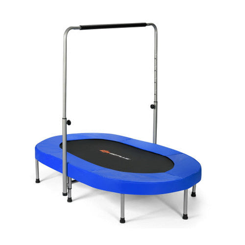 Load image into Gallery viewer, 2-Person Foldable Mini Kids Fitness Rebounder Trampoline-Blue

