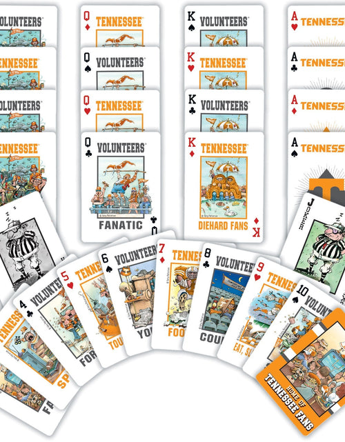 Load image into Gallery viewer, Tennessee Volunteers Fan Deck Playing Cards - 54 Card Deck by MasterPieces Puzzle Company INC
