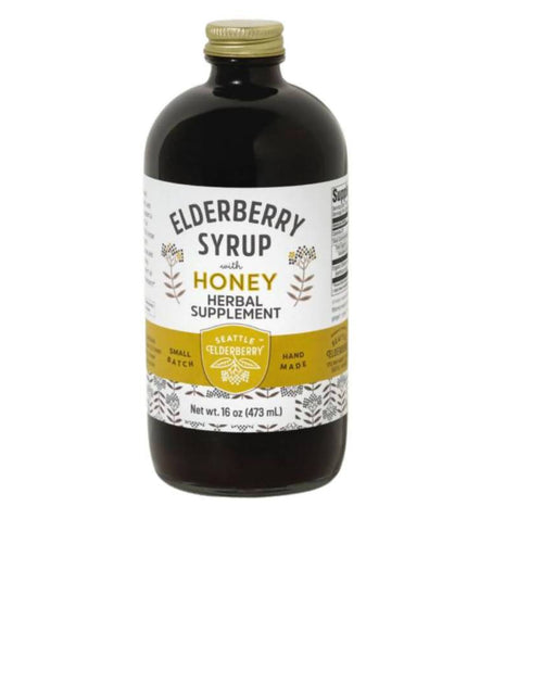 Load image into Gallery viewer, Seattle Elderberry Syrup with Honey - 6 x 16oz by Farm2Me
