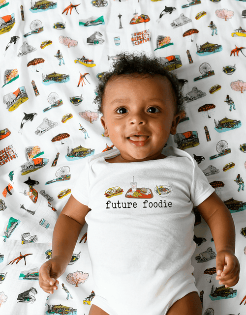 Load image into Gallery viewer, Seattle Foodie Onesie by Little Hometown
