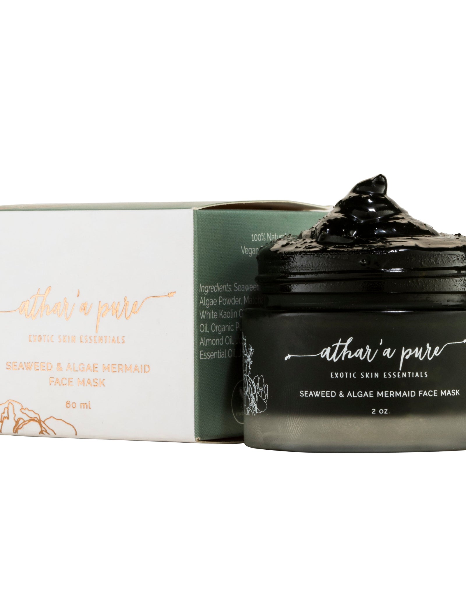 Seaweed & Algae Mermaid Face Mask (Vegan, 100% Natural) by Athar'a Pure