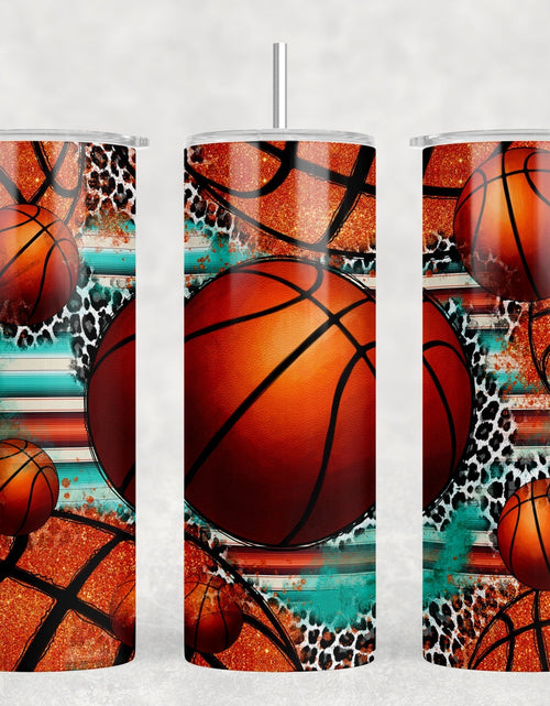 Load image into Gallery viewer, Serape Basketball|Skinny Tumbler|Optional Bluetooth Speaker| Speaker Color Varies by Rowdy Ridge Co
