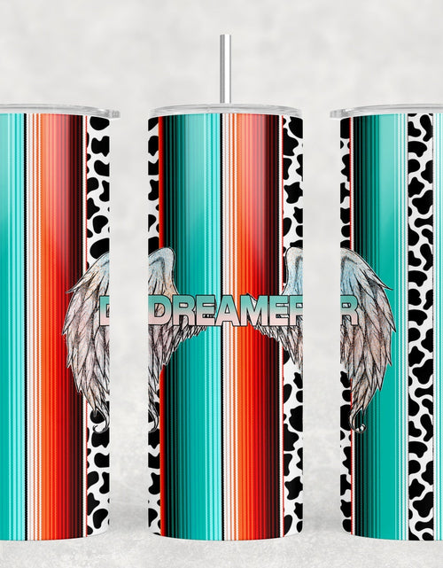 Load image into Gallery viewer, Serape Dreamer - 20 oz Steel Skinny Tumbler - Optional Blue Tooth Speaker - Speaker Color will Vary by Rowdy Ridge Co
