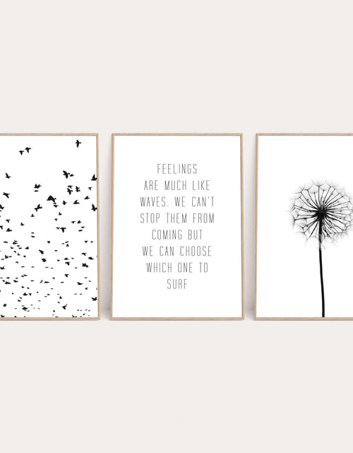 Load image into Gallery viewer, Feelings Are Much Like Waves Set Of 3 Bedroom Home Wall Decor Prints by WinsterCreations™ Official Store
