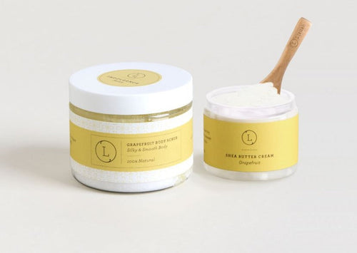 Load image into Gallery viewer, Reviving set with Grapefruit shea butter and Body scrub by Lizush
