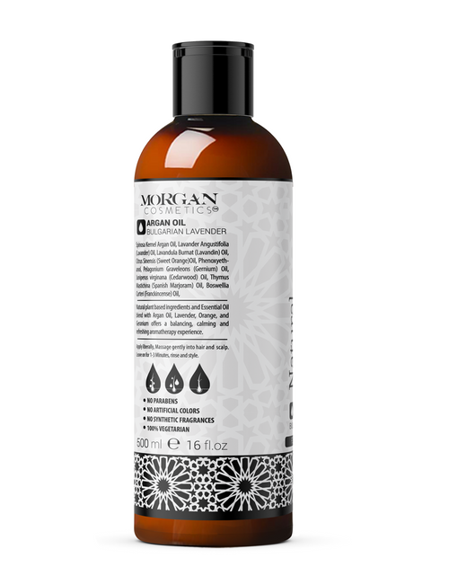 Load image into Gallery viewer, Argan Sulfate Free Shampoo Lavender 16 oz by Morgan Cosmetics
