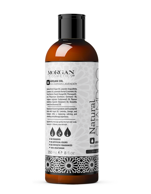 Load image into Gallery viewer, Argan Sulfate Free Shampoo Lavender 8 oz by Morgan Cosmetics
