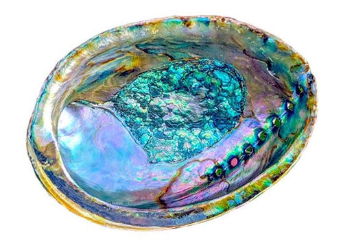 Load image into Gallery viewer, Natural Rainbow tray for table top for smudging rituals 4" by OMSutra
