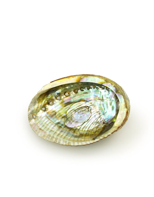 Load image into Gallery viewer, Natural Rainbow tray for table top for smudging rituals 4" by OMSutra
