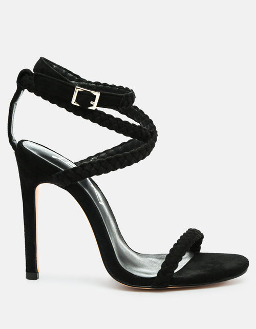 Load image into Gallery viewer, sherri ankle braided strap high heel sandals by London Rag
