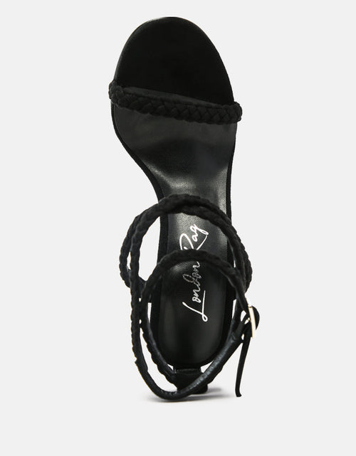 Load image into Gallery viewer, sherri ankle braided strap high heel sandals by London Rag
