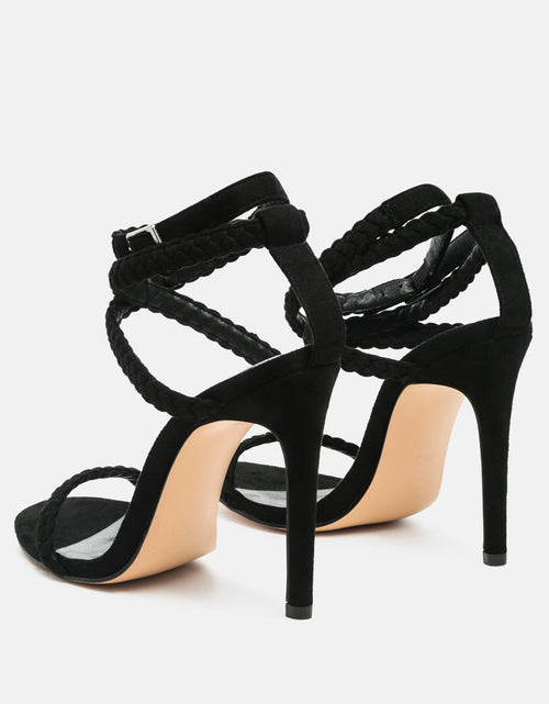 Load image into Gallery viewer, sherri ankle braided strap high heel sandals by London Rag
